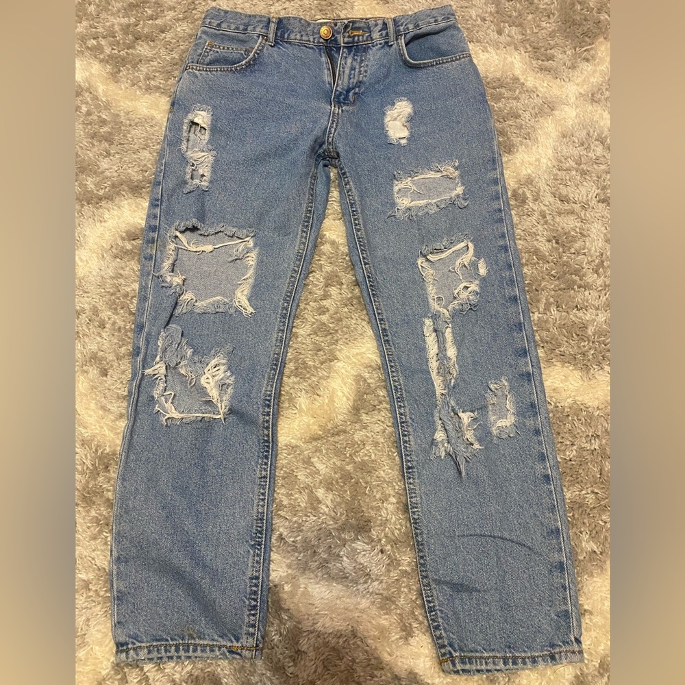 Forever 21 Mid Rise Straight Jeans